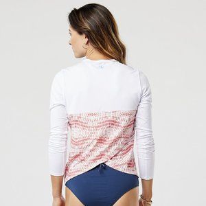 Carve Designs Riviera Rashguard - White Mariposa